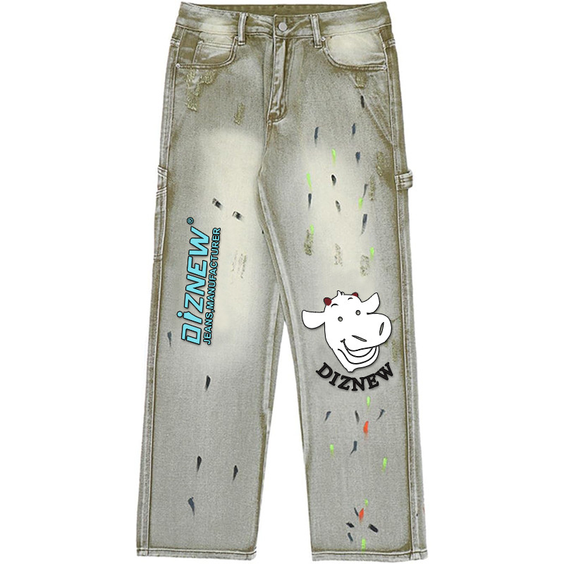 Custom Splashed Paint Jeans