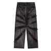 Custom Women Vintage Washed Embroidered Patchwork jeans-Leg Denim