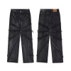 Custom Women Vintage Washed Embroidered Patchwork jeans-Leg Denim