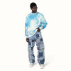 Custom Baggy Cotton Patchwork Distressed Denim Jeans Brief Description