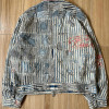 Custom Vintage Patchwork Boro Denim Jacket with Distressed Embroidered Stitching