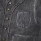 Custom Vintage Washed Denim Work Jacket with Button Closure