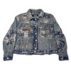 Custom Wholesale DIY Vintage Patchwork Distressed Denim Jacket