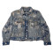 Custom Wholesale DIY Vintage Patchwork Distressed Denim Jacket