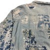 Custom Wholesale DIY Vintage Patchwork Distressed Denim Jacket