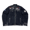 Custom DIY Punk Denim Jacket with Metal Studs & Embroidered Patches