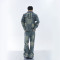 Custom Spray-On Blue Denim Jacket – Washed Futuristic Streetwear