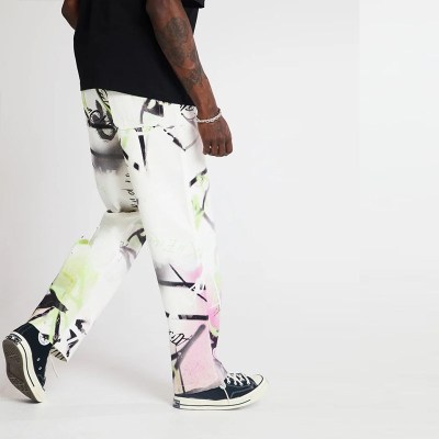 Wholesale Custom Cotton Digital Printing Jeans – Graffiti Streetwear