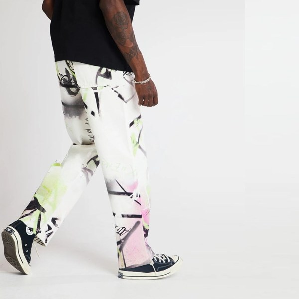 Wholesale Custom Cotton Digital Printing Jeans – Graffiti Streetwear