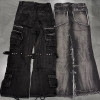 Wholesale Custom Punk & Distressed Denim Cargo Pants