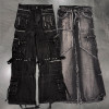 Wholesale Custom Punk & Distressed Denim Cargo Pants