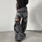 Wholesale Custom Cotton Distressed Patchwork Ripped Jeans