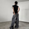Wholesale Custom Cotton Distressed Patchwork Ripped Jeans