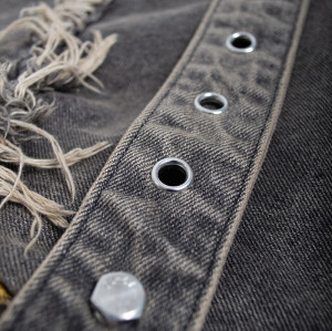 Custom Cotton Patchwork Distressed Denim Shorts – Wholesale