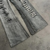 Custom Double Waist Distressed Denim Jeans – Wholesale