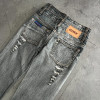 Custom Double Waist Distressed Denim Jeans – Wholesale