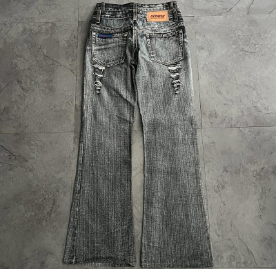 Custom Double Waist Distressed Denim Jeans – Wholesale