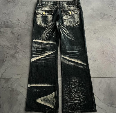 Custom Vintage Whiskered Denim Jeans – Handcrafted for High-End Fashion