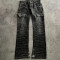 Custom Whiskered Cargo Denim Jeans – High-Fashion Utility Style