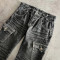Custom Whiskered Cargo Denim Jeans – High-Fashion Utility Style