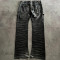 Custom Whiskered Cargo Denim Jeans – High-Fashion Utility Style
