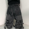 Custom Avant-Garde Layered Denim Pants – High-Fashion Statement Piece