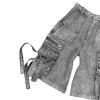 Custom Multi-Pocket Washed Denim Shorts – Utility Streetwear