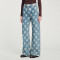 Custom Women’s Jacquard Denim Wide-Leg Jeans – Luxury Wholesale