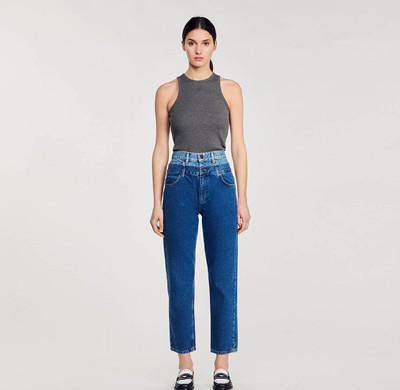 Custom Women’s Double-Waist Denim Jeans – Trendy Slim Jeans Wholesale