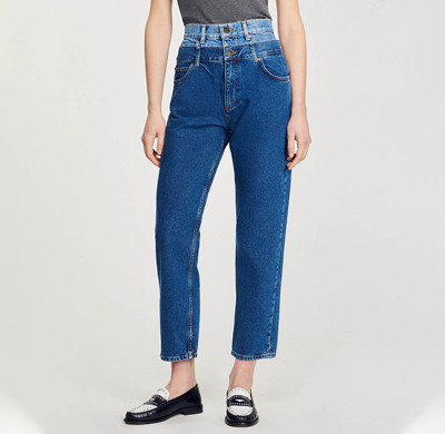 Custom Women’s Double-Waist Denim Jeans – Trendy Slim Jeans Wholesale