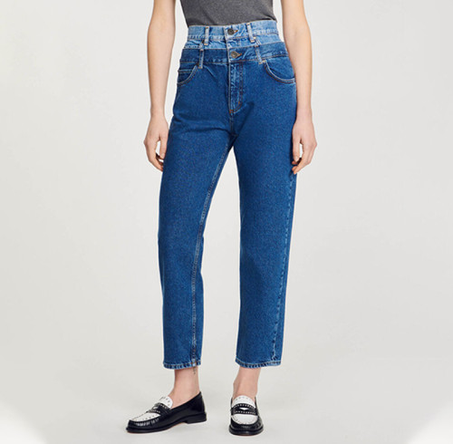 Vaqueros de cintura doble para mujer a medida: vaqueros ajustados de moda al por mayor