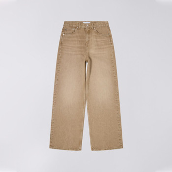 Custom Men’s Wide-Leg Brown Denim Jeans – Casual Streetwear Wholesale