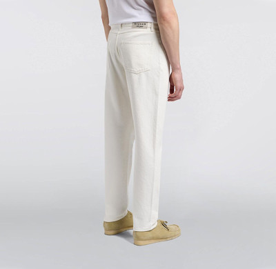 Custom White Blank Straight-Leg Minimalist Denim Jeans
