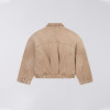 Benutzerdefinierte braune Blanko-Crop-Jeansjacke