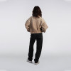 Benutzerdefinierte braune Blanko-Crop-Jeansjacke