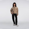 Benutzerdefinierte braune Blanko-Crop-Jeansjacke