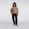 Custom Brown Blank Cropped Denim Jacket