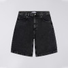 Benutzerdefinierte Großhandel Schwarze Blank Wide-Leg Denim Shorts