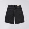 Custom Wholesale Black Blank Wide-Leg Denim Shorts