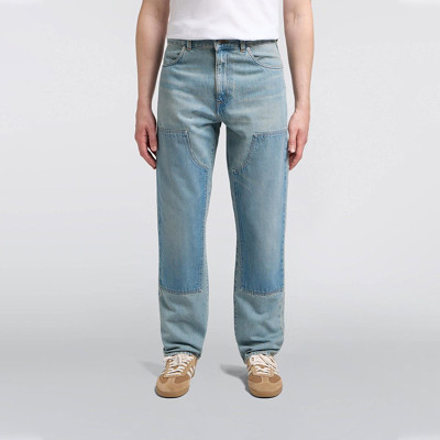 Benutzerdefinierte hellblau Panel Patchwork Workwear Denim Hose