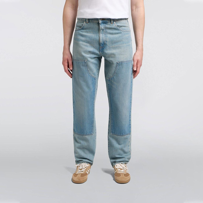 Benutzerdefinierte hellblau Panel Patchwork Workwear Denim Hose