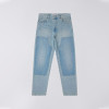 Benutzerdefinierte hellblau Panel Patchwork Workwear Denim Hose