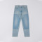 Custom Light Blue Panel Patchwork Workwear Denim Pants