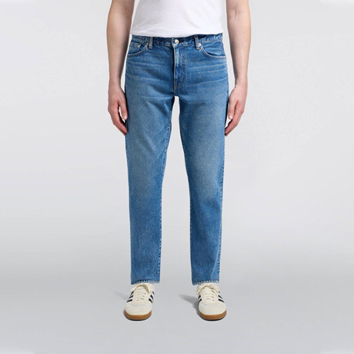 Custom Classic Blue Straight-Leg Jeans – Premium-Denim für Designer