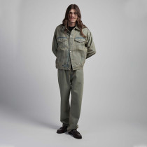 Custom Men's Vintage Wash Blank Denim Jacket