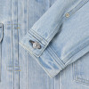 Benutzerdefinierte Herren Hellblau Bleach Washed Jeansjacke