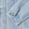 Custom Men's Light Blue Bleach Washed Jeans Jacket