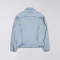 Custom Men's Light Blue Bleach Washed Jeans Jacket