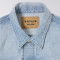 Custom Men's Light Blue Bleach Washed Jeans Jacket