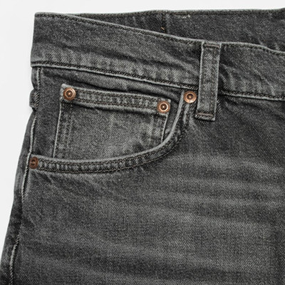 Custom Men's Vintage Washed Black Denim Jeans